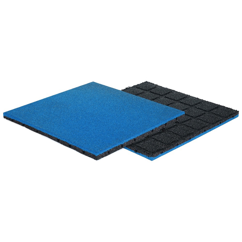 Vivol - Gummifliese Mit Steck- Und Zapfenverbindung - 50 X 50 Cm - 55 Mm Dick - Blau