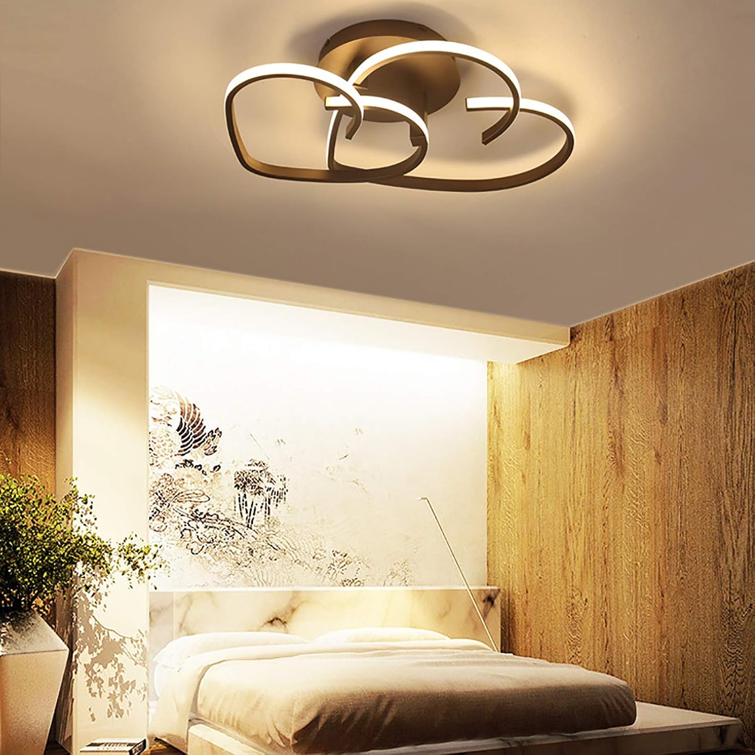 Led Moderne Plafonnier Dimmable Télécommande Plafonnier Chambre À