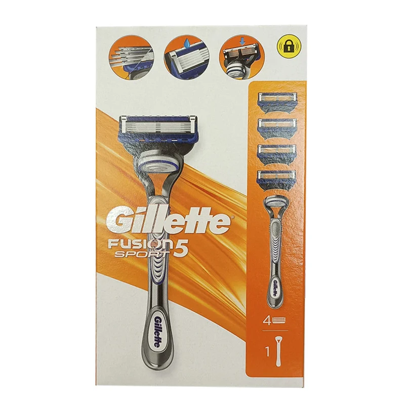 Gillette Fusion 5 Sport Rasierer Für Männer + 4 Rasierklingen Rasierer Inkl. Ersatzklingen