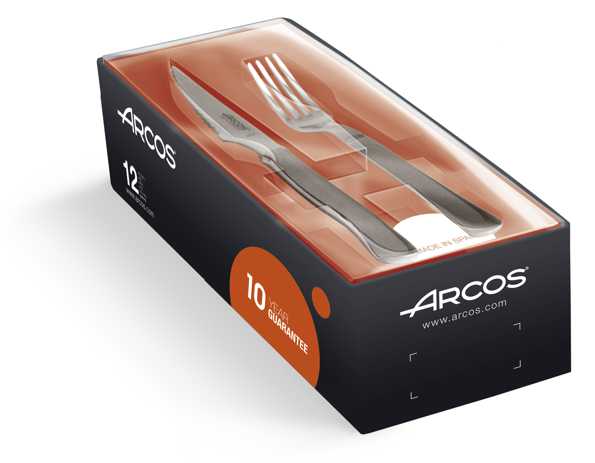 Arcos Unisex Steakmesser Set 6-Teilig Und Steakgabeln Set 6-Teilig Monoblock - Bild 4