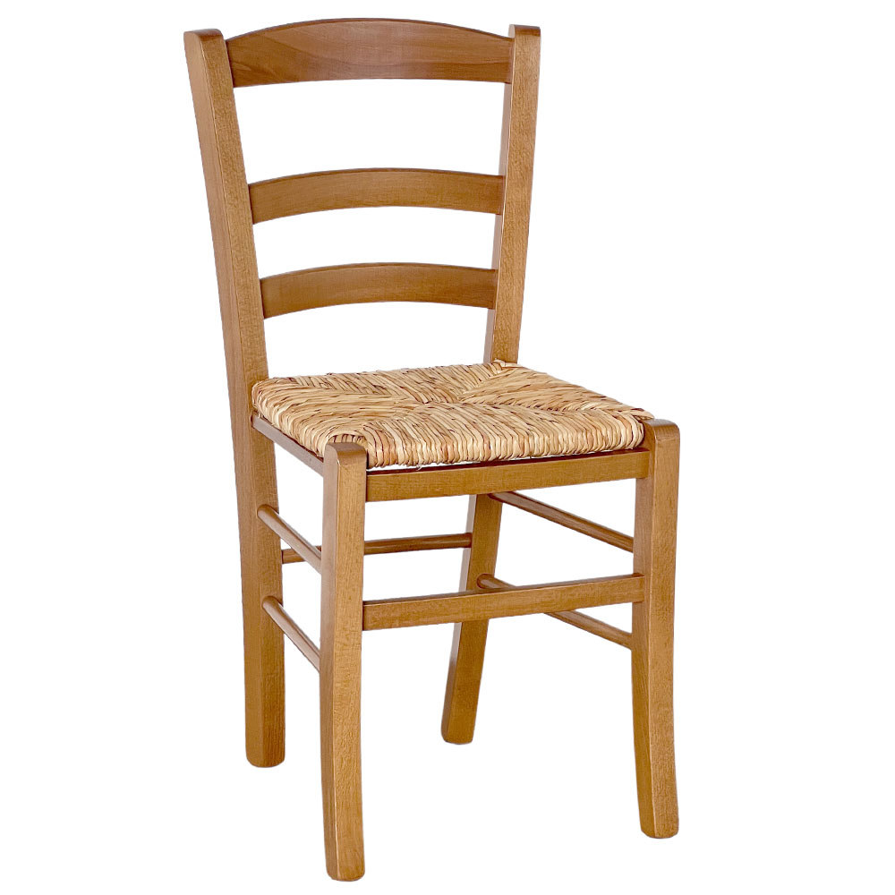 Okaffarefatto – Chaise De Cuisine En Bois De Hêtre Noyer Clair – Assise