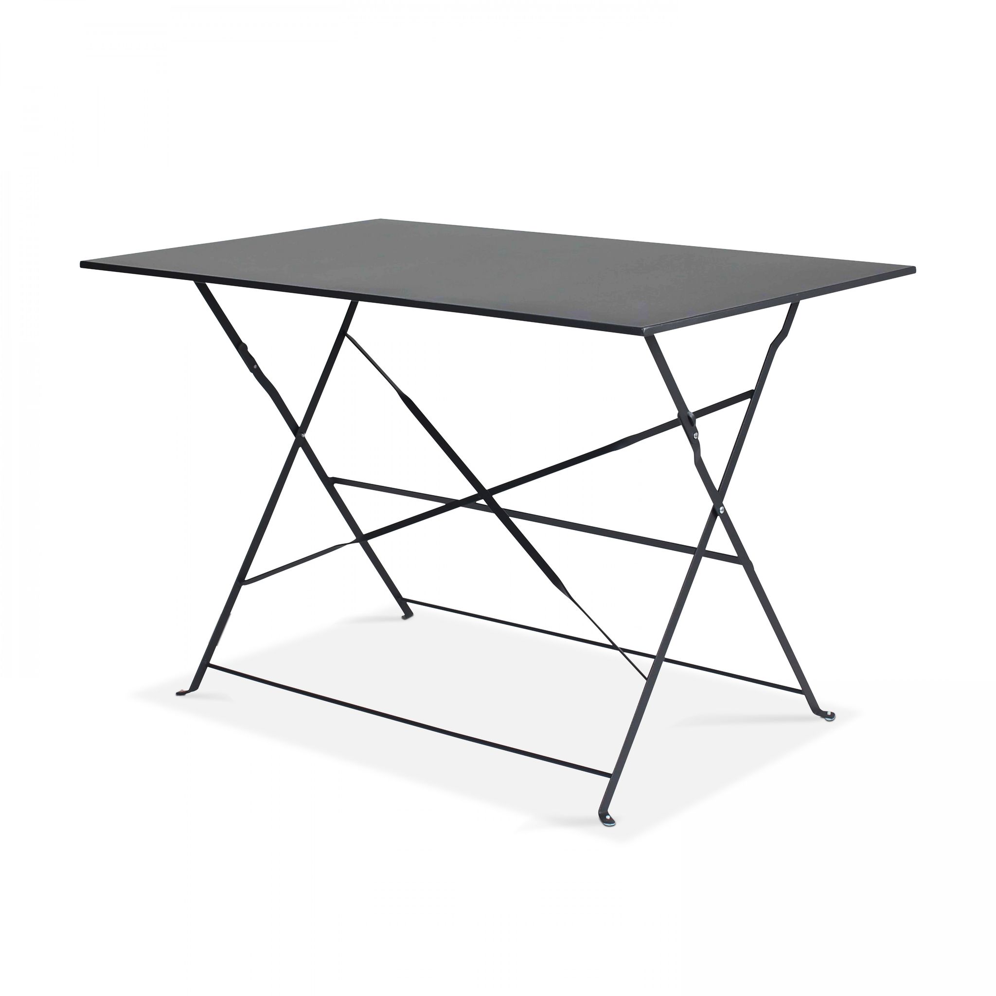 Oviala - Table De Jardin Pliante Acier Gris