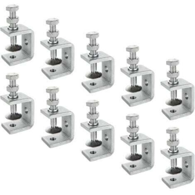 Serre-joint en C acier inoxydable 304, ouverture 30 mm, serrage 0-25 mm, lot de 10