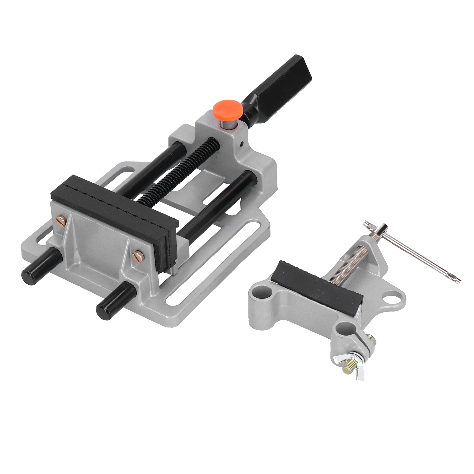 Étau de serrage pour établi et perceuse, mâchoire en V remplaçable, ouverture 100 mm, en acier inoxydable