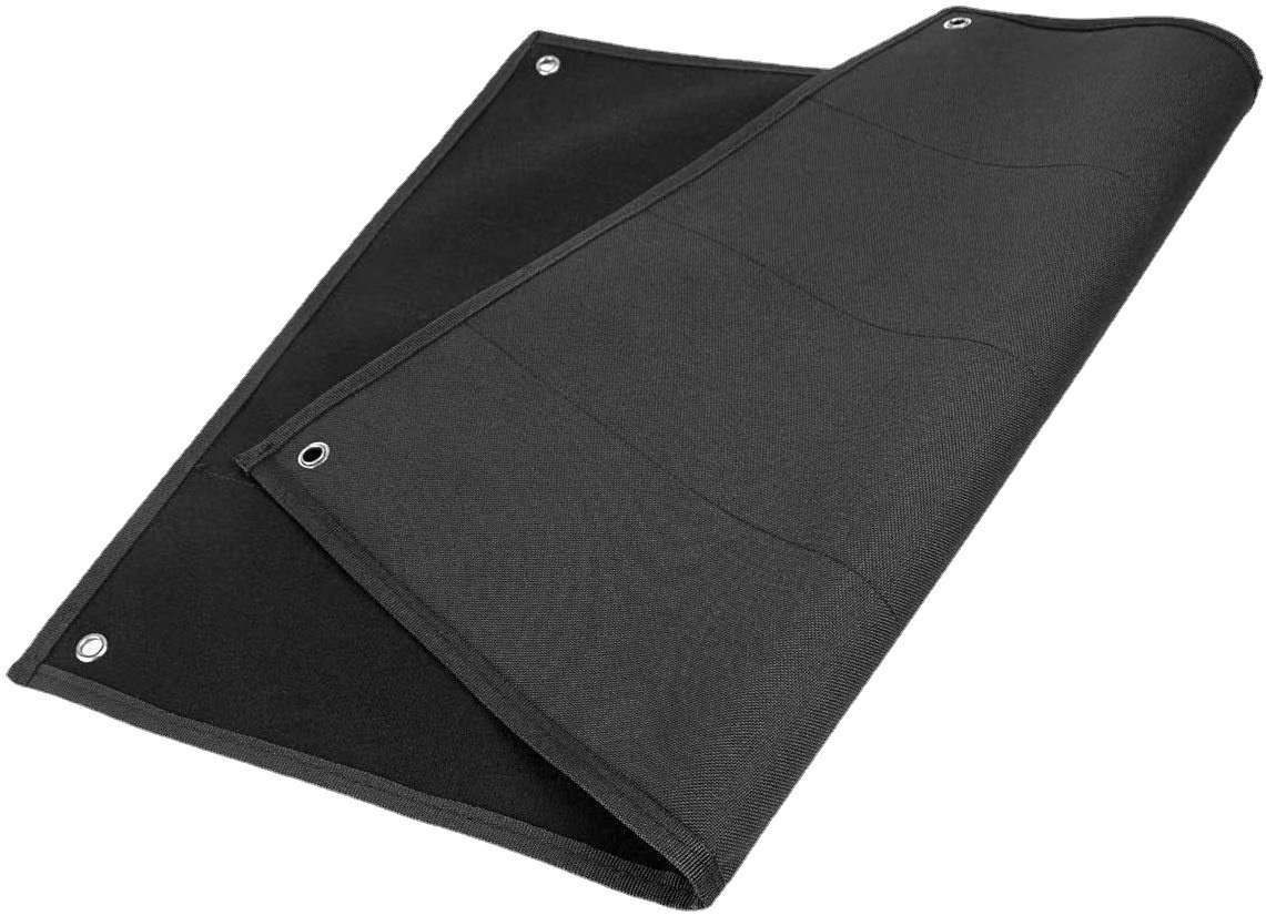 Panneau pour patch en tissu Oxford 600D, 110 x 70 cm, pliable, noir