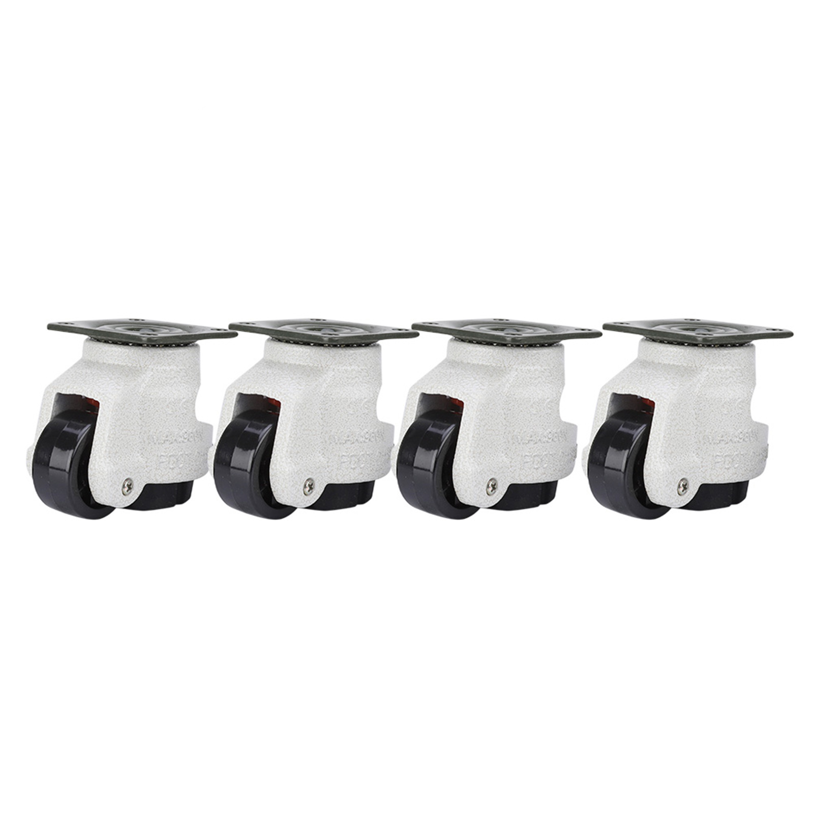 Roulettes pivotantes rétractables de nivellement 1,5 pouce, nylon et alliage d'aluminium, 100 kg, lot de 4