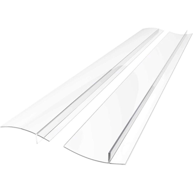Sigillante Siliconico Per Piani Cucina, Sigillante Antigoccia Tra Il Piano Di Lavoro E Il Piano Cottura, Confezione Da 2, Trasparente, 53 Cm