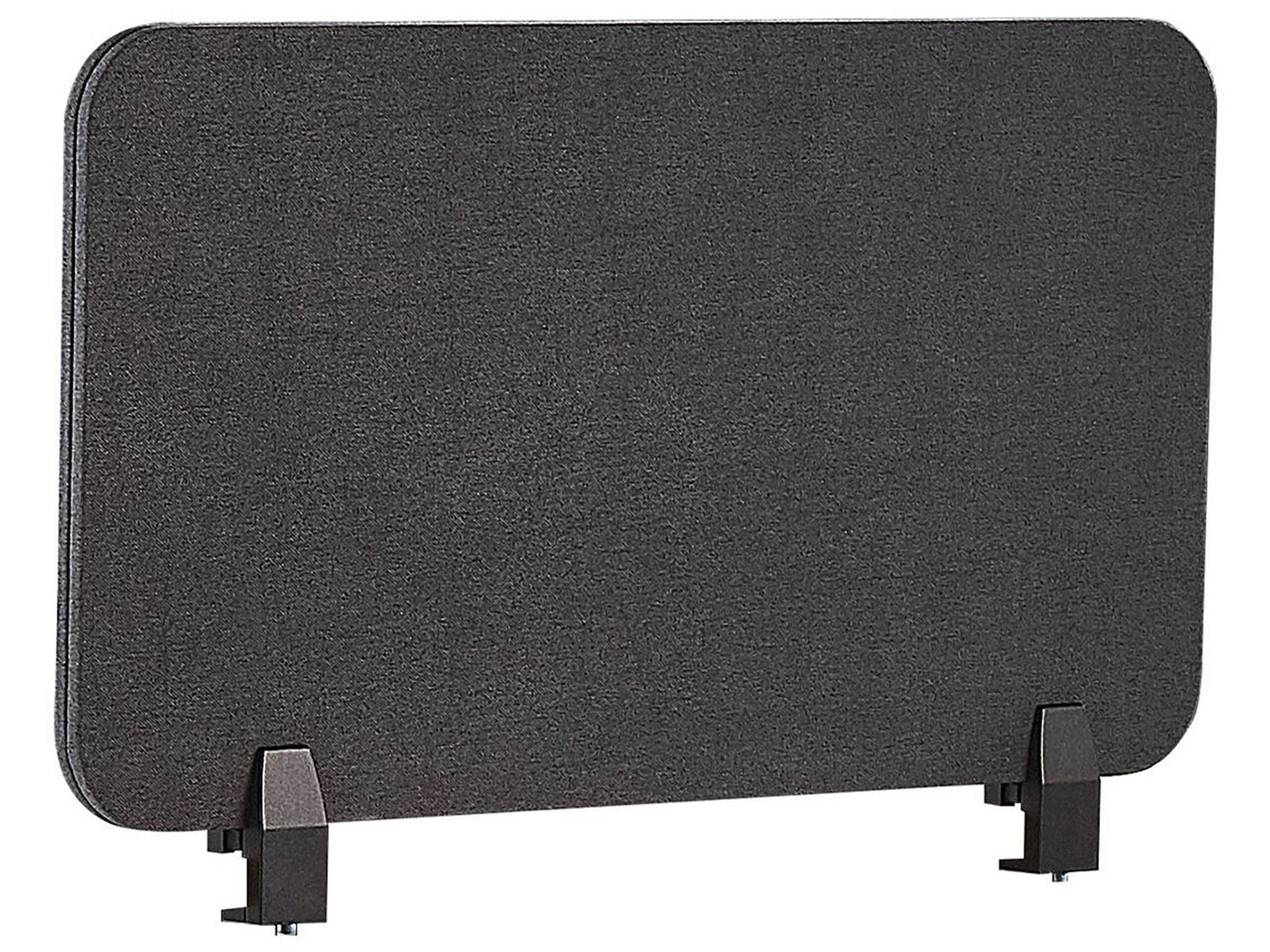 Beliani Desk Screen 72 X 40 Cm Dark Grey Wally