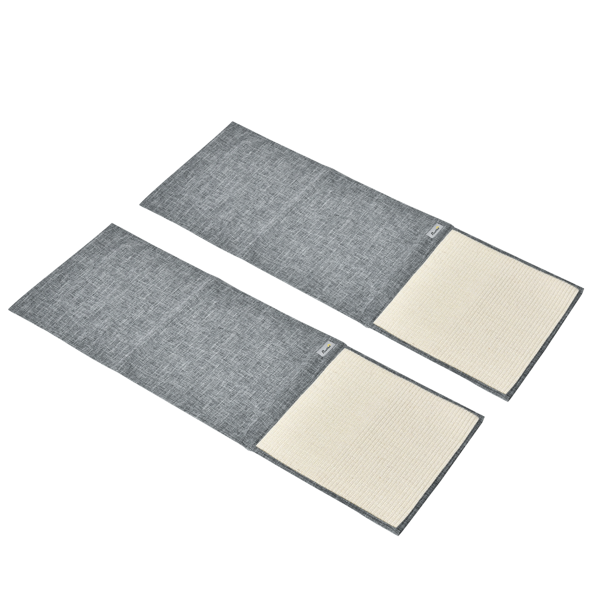 2er Kratzmatte Kratzschutz Sofa Sisal Kratzteppich Für Katze Sessel Couch Katzenkratzmatte Grau 130 X 45 X 0,3 Cm - Pawhut