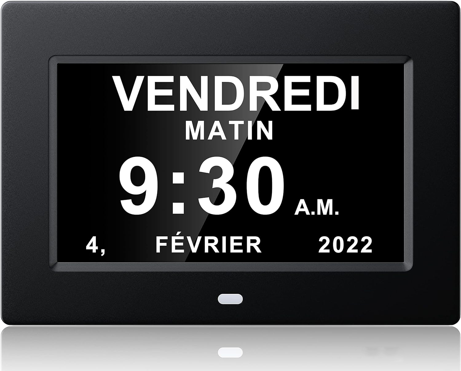 Horloge Numérique 7 Pouces – Grand Écran Lumineux 1024x600 – Affichage