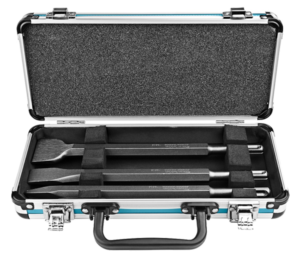– coffret 3 outils SDS-PLUS pour démolition béton – pointe 250mm, burin 20mm, burin large 40mm – — photo de l’offre ManoMano