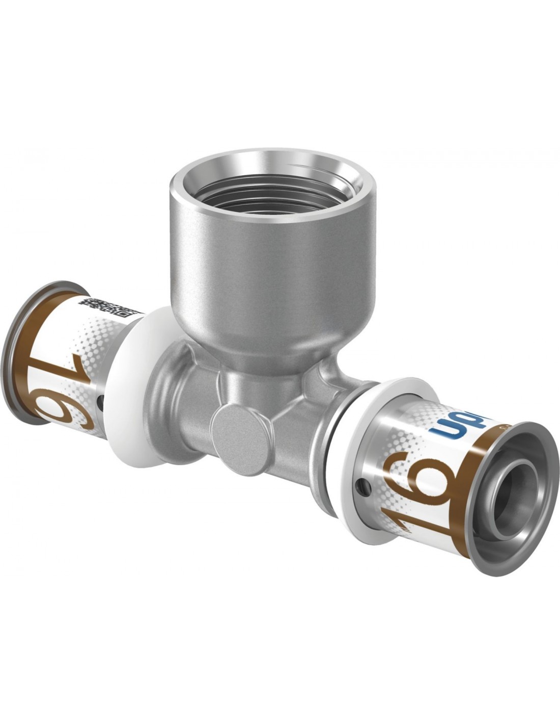 Uponor MLC Druck-T-Stück 32-1/2'-32 - für Fußbodenheizung und Warmwasser- und Heizkörpersysteme - Bild 3