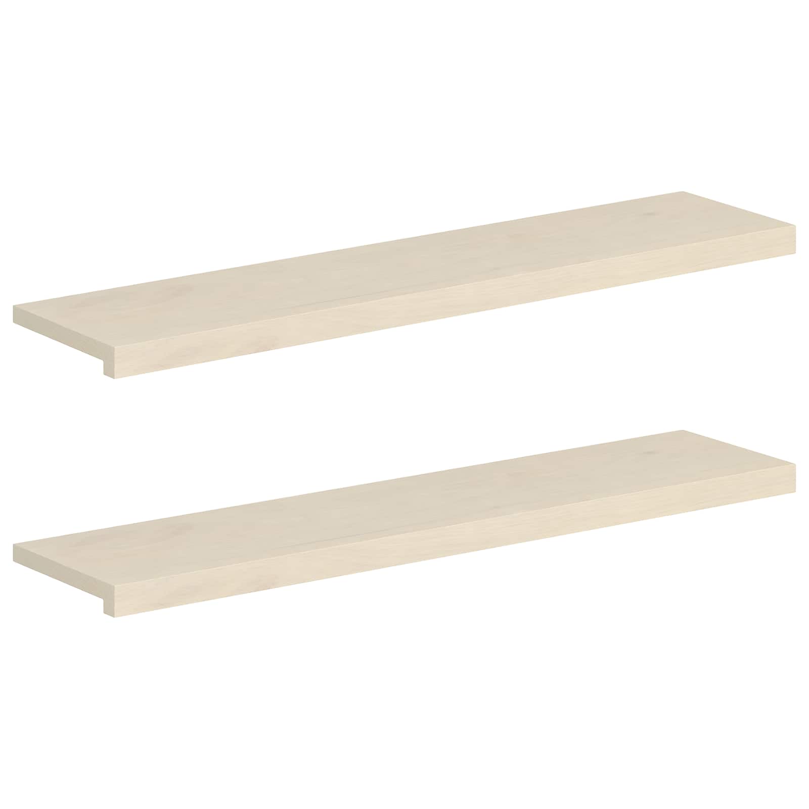 Vidaxl Stufenmatten 2 Stk. 120 X 25 X 2 Cm Weiß Massivholz Eiche