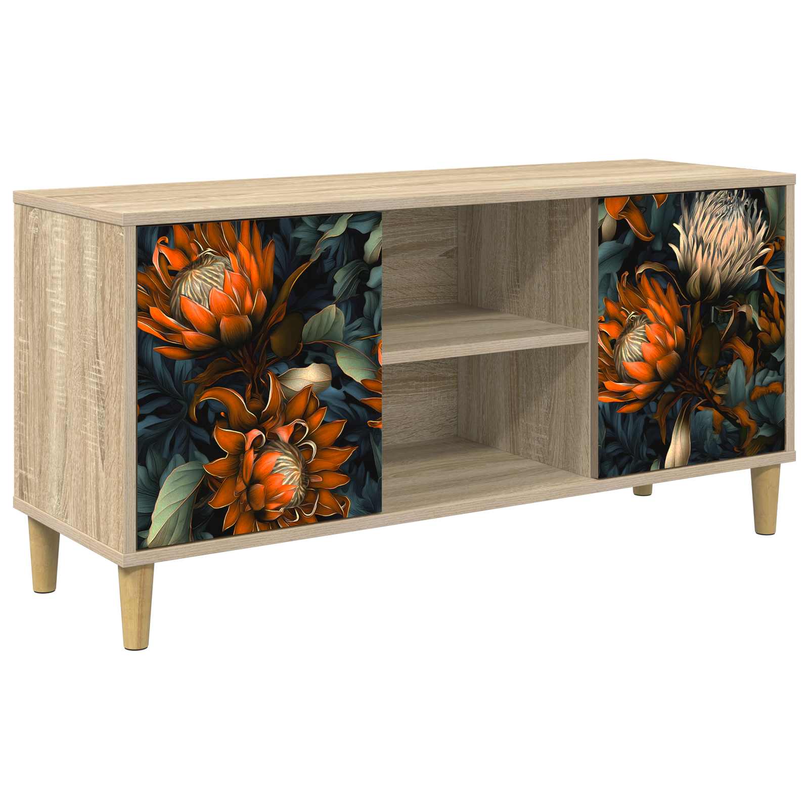 Vidaxl Braun Tv Möbel, Damisberg (Orangenmuster) - Image 2