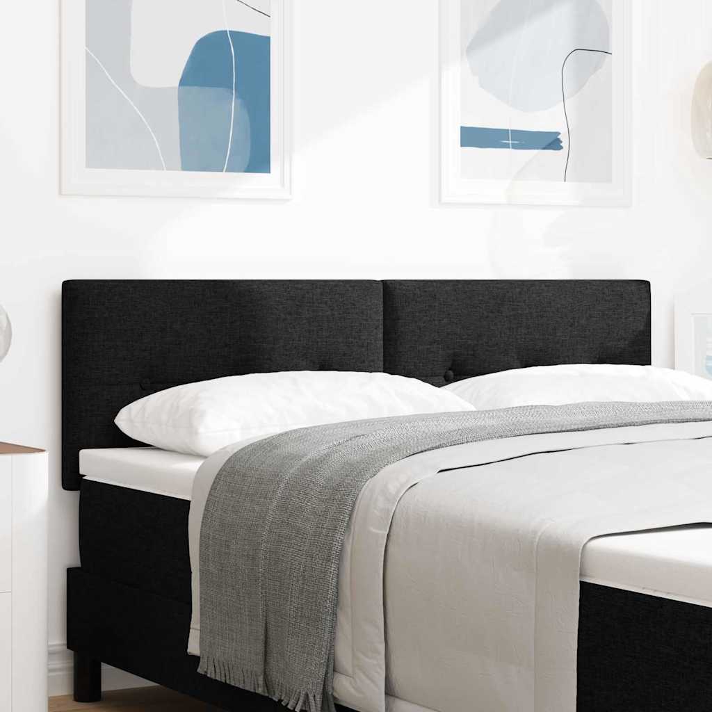 Tête De Lit Réglable En Hauteur Noir 160 Cm Tissu Vidaxl