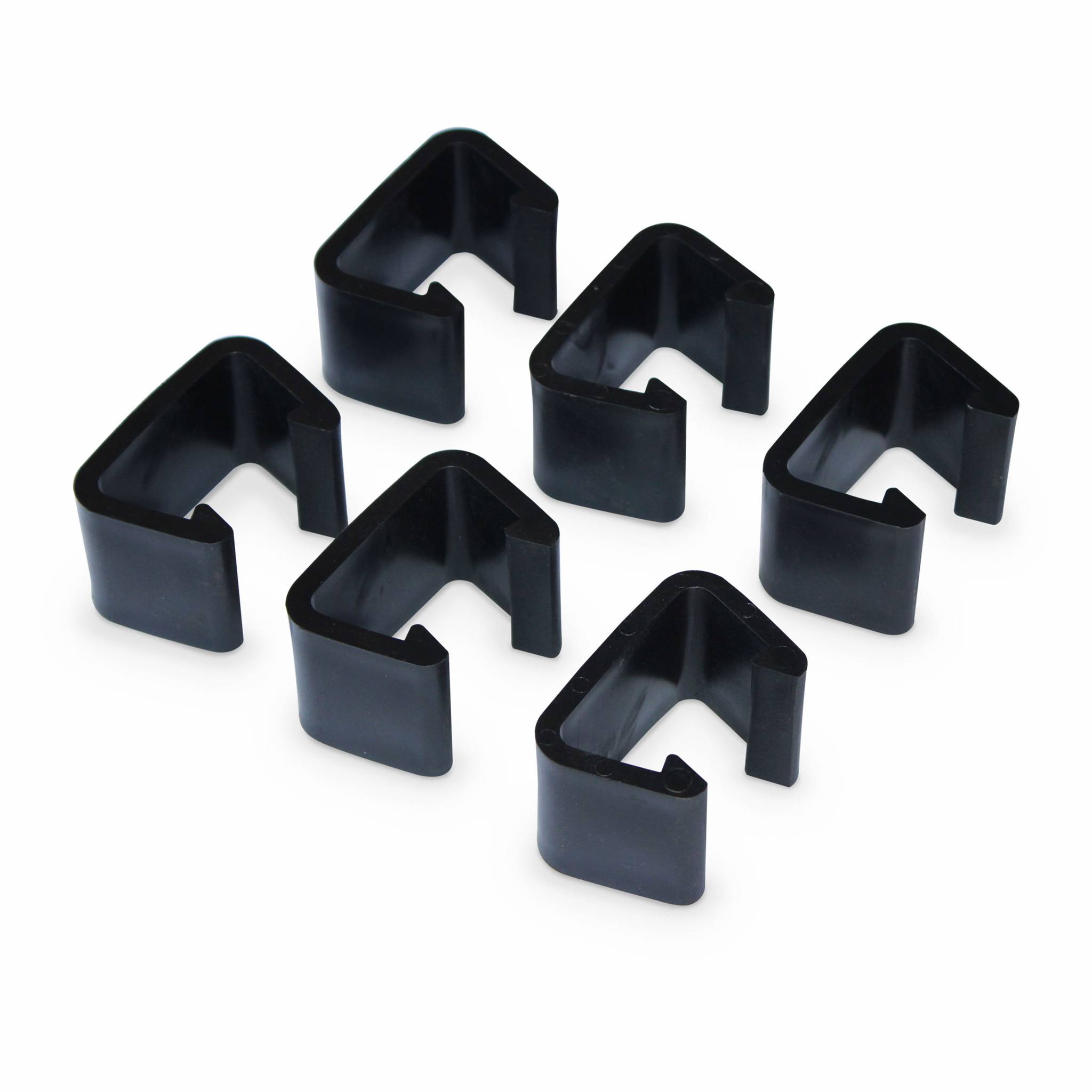 Sweeek - Set Of 6 Connectors For Garden Sofa Set, Set Of 6 Connectors, Black, 11x11x11 Cm