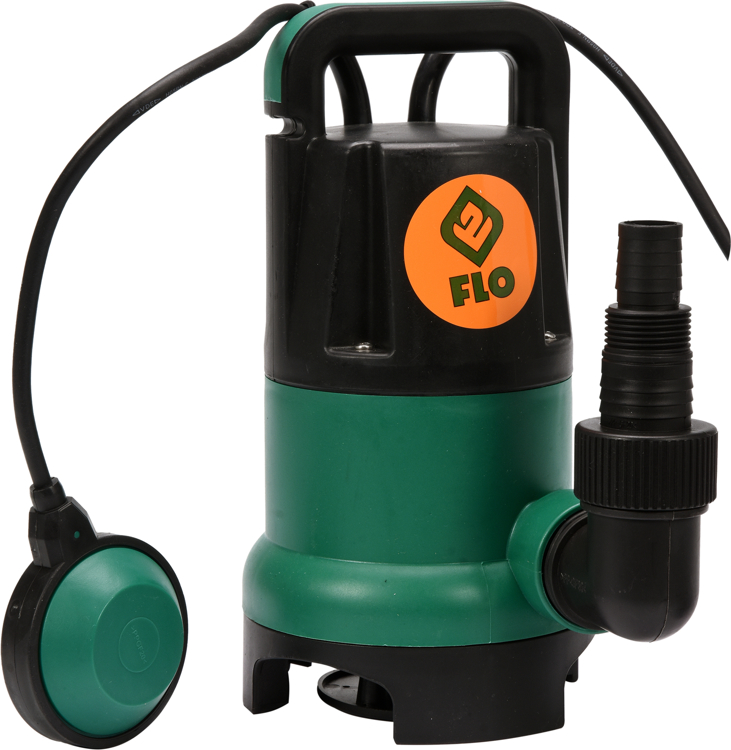 Flo Schmutzwasser-Tauchpumpe 400W, 10000 L/H, Mit Schwimmschalter