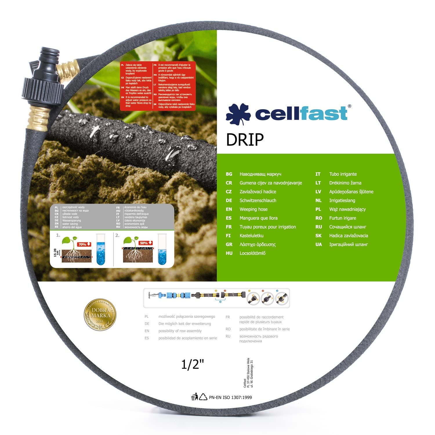 Cellfast Mehrfarbig Gartenschlauch, C. Hydraulic Hose Drop (22.50 M, 12.50 Mm) - Bild 3