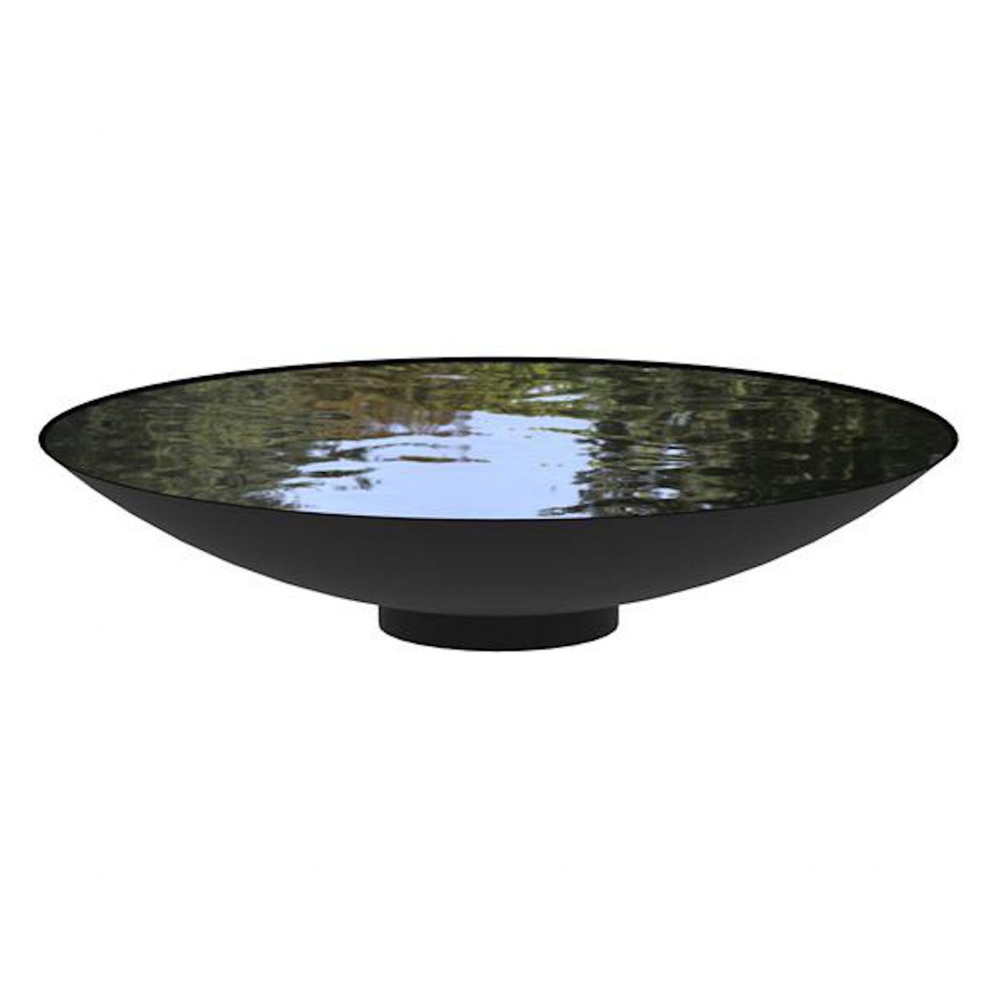 Adezz Wasserschale Rund Beschichteter Stahl Dunkelgrau Wasserspiel Verschiedene Größen 60x14 Cm