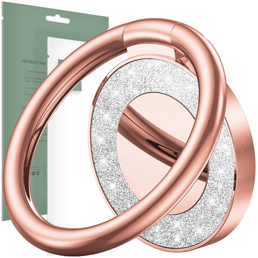 Oem Tech-Protect Magnetischer Handyring Glitzerrose 9589046917523