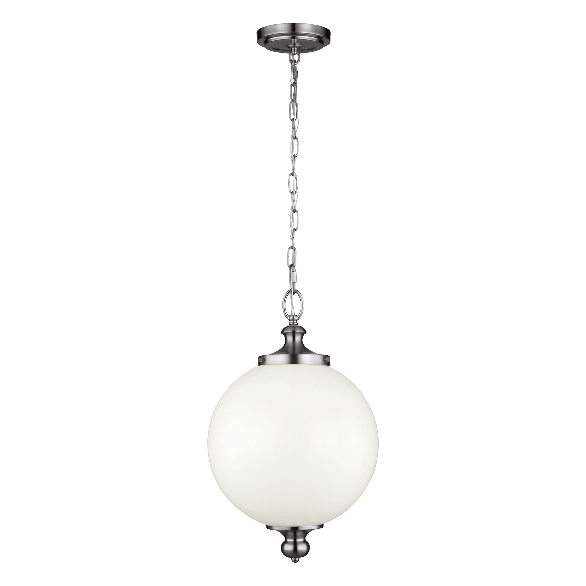 Elstead Parkman - 1 Light Large Globe Deckenanhänger Aus Poliertem Nickel, E27