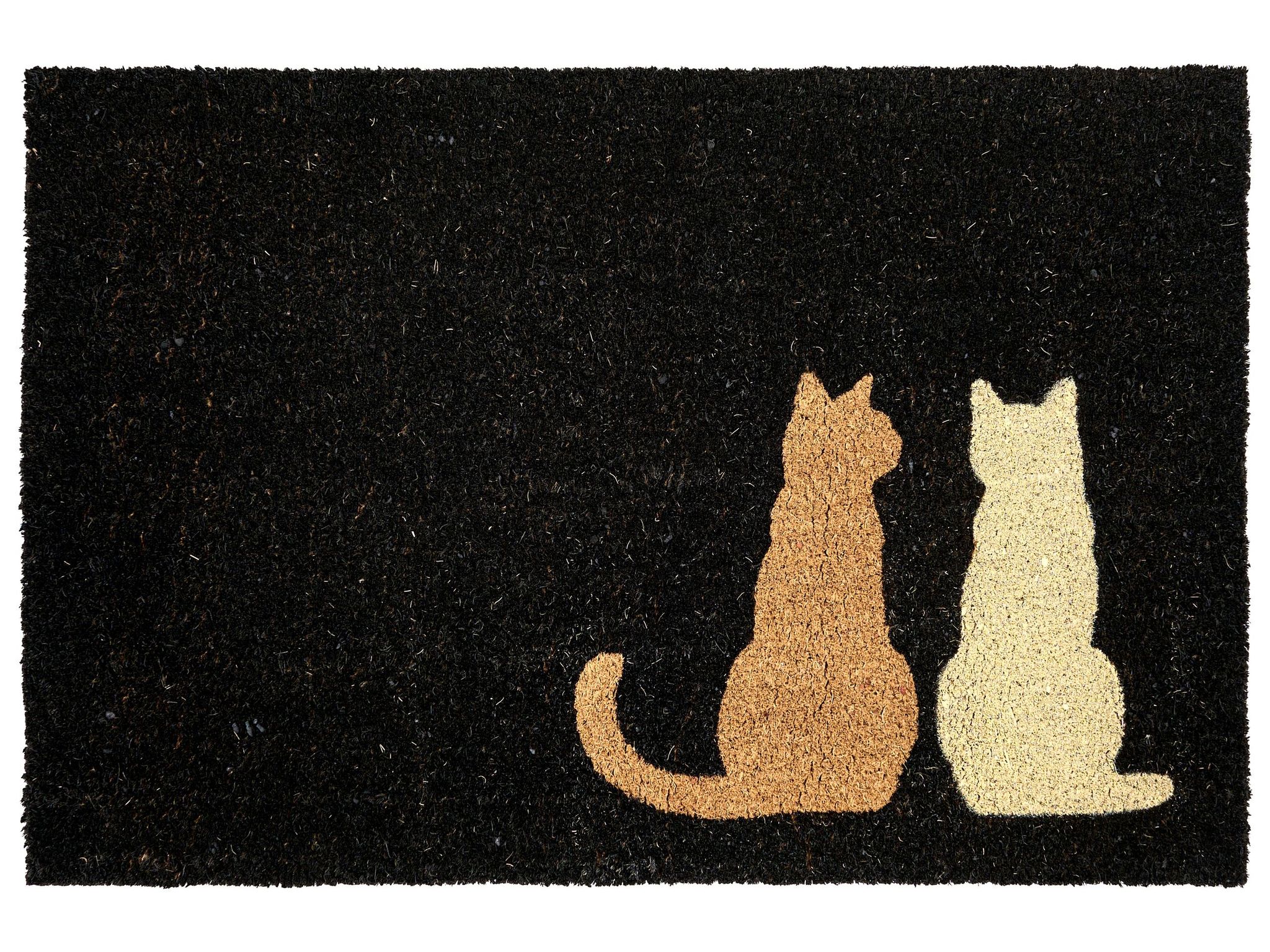 Beliani Doormat Napalit Black 60 X 90 Cm Cat Coir
