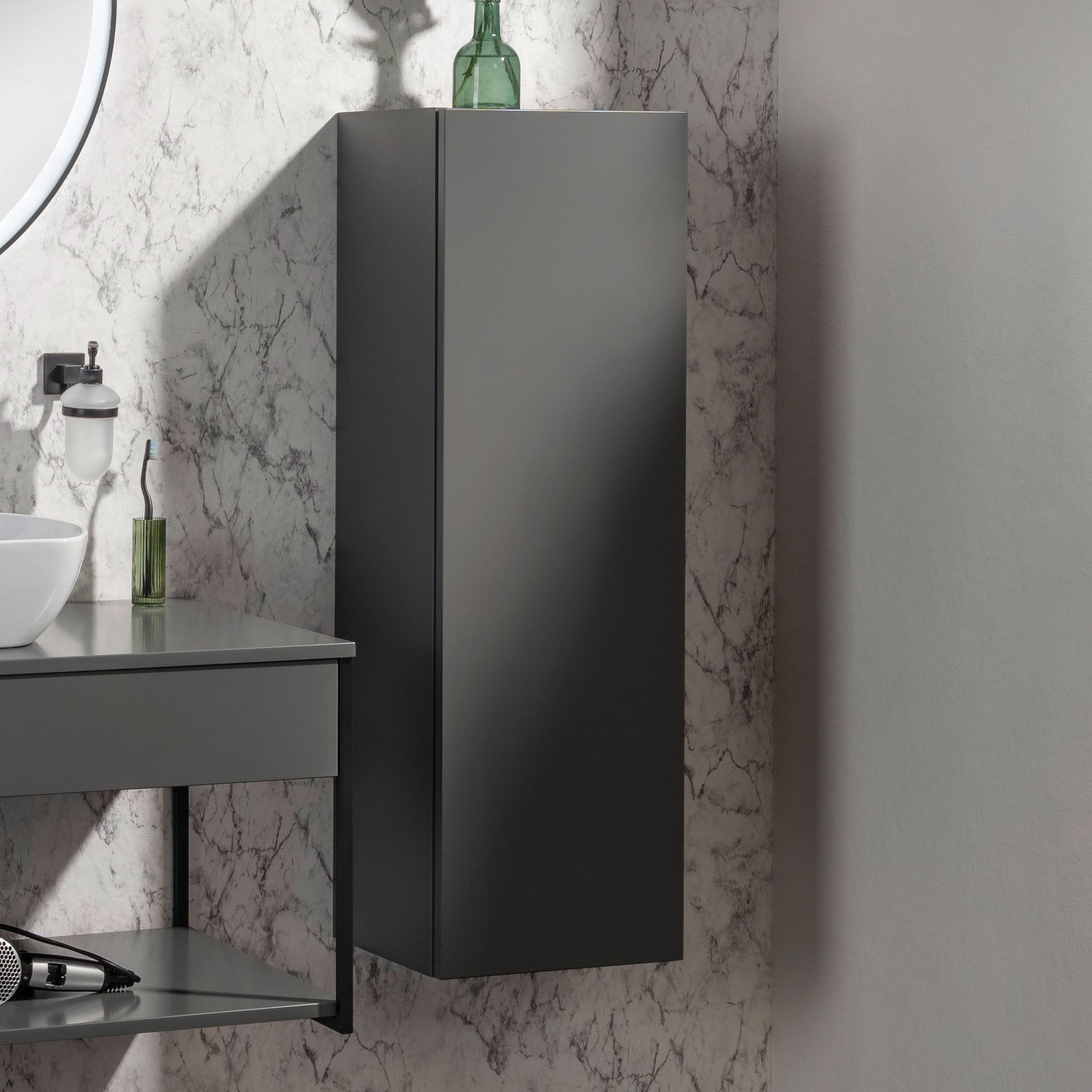 Fackelmann - New York Midischrank 330 Mm Grau