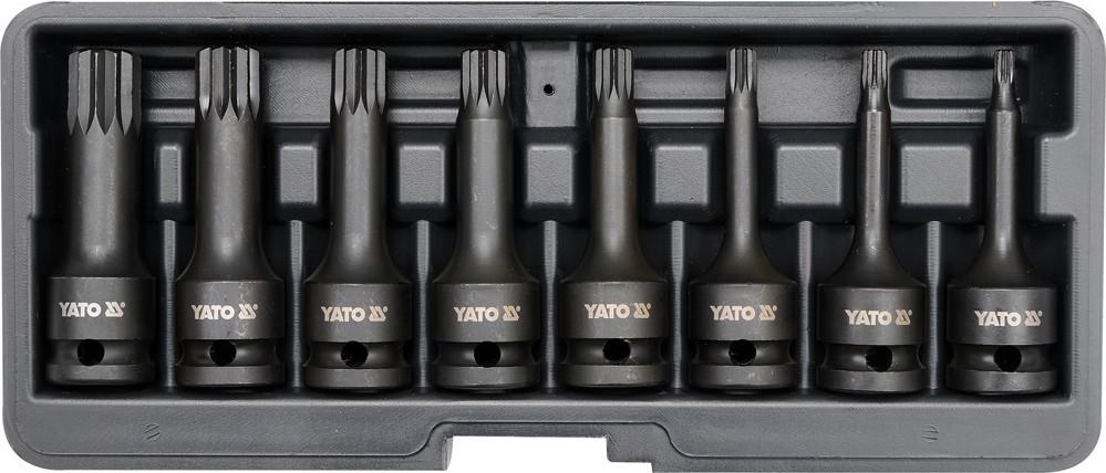Yato Schwarz Yt-1069 Schlagschrauber-Set, Vielzahn