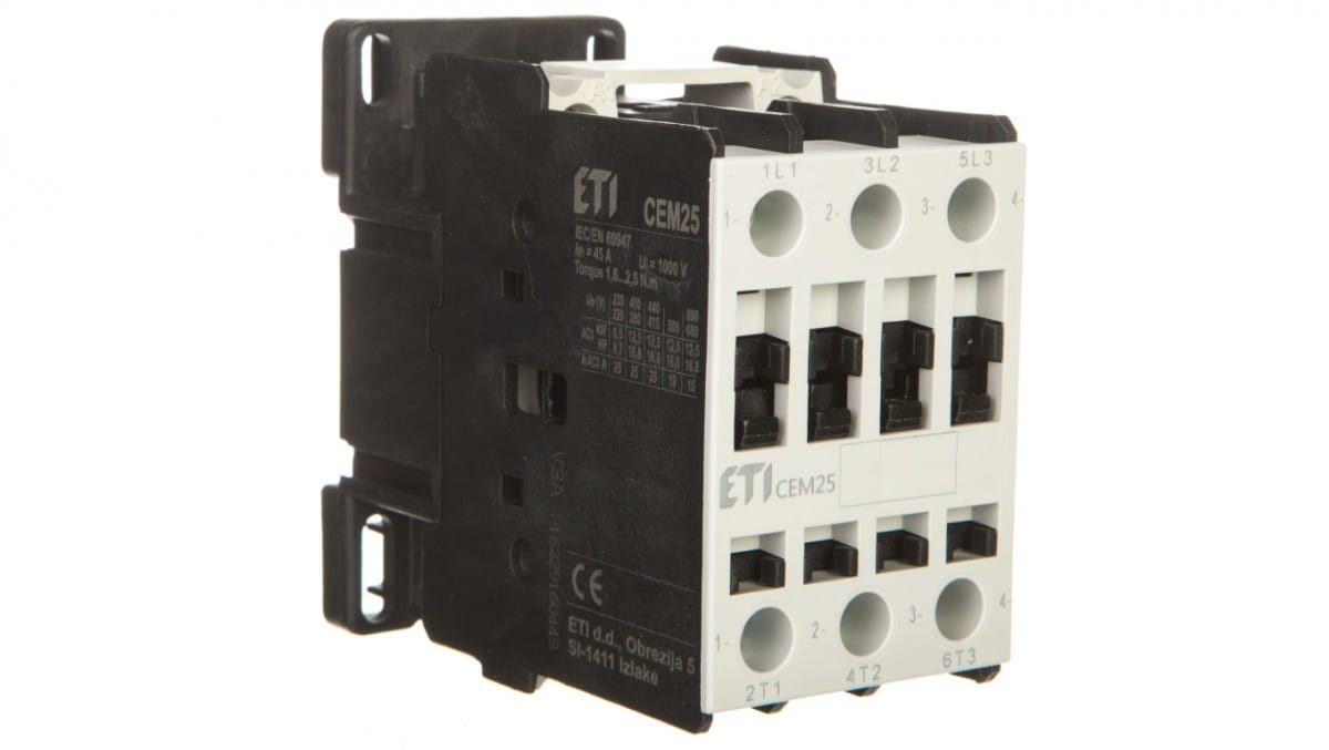 Oem Schwarz Leistungsschütz 45A 24V Ac Cem25.00-24V-50/60Hz 004645100