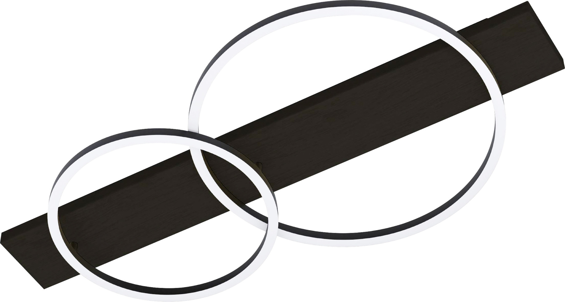 Eglo Led Deckenleuchte Boyal 1 Schwarz- Nickel-matt 78 X 40 Cm