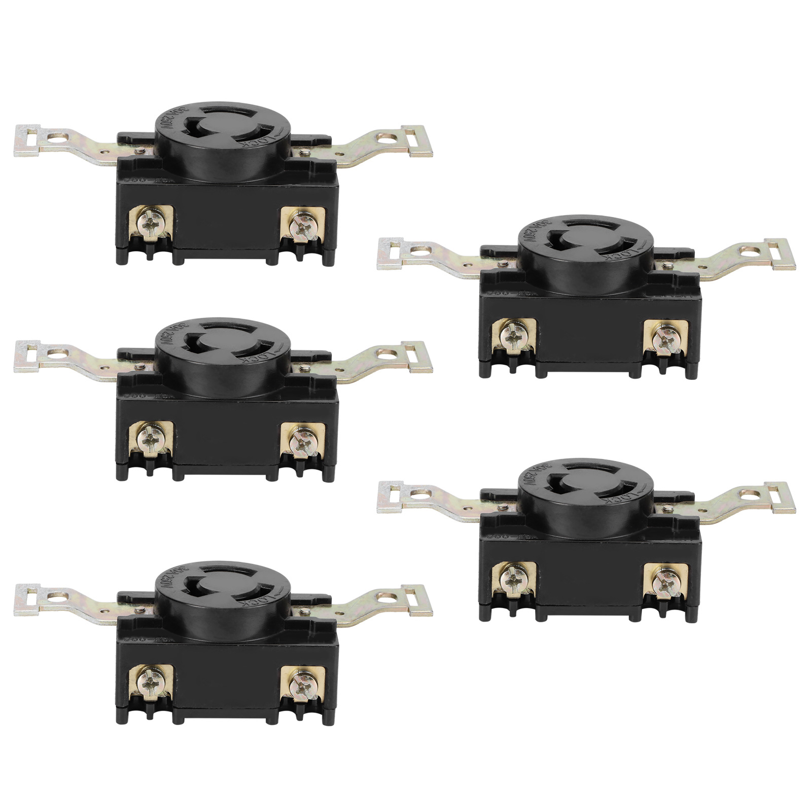 Prise de générateur à 3 trous norme américaine 30 A 250 V, entraxe 8,5 cm, lot de 5