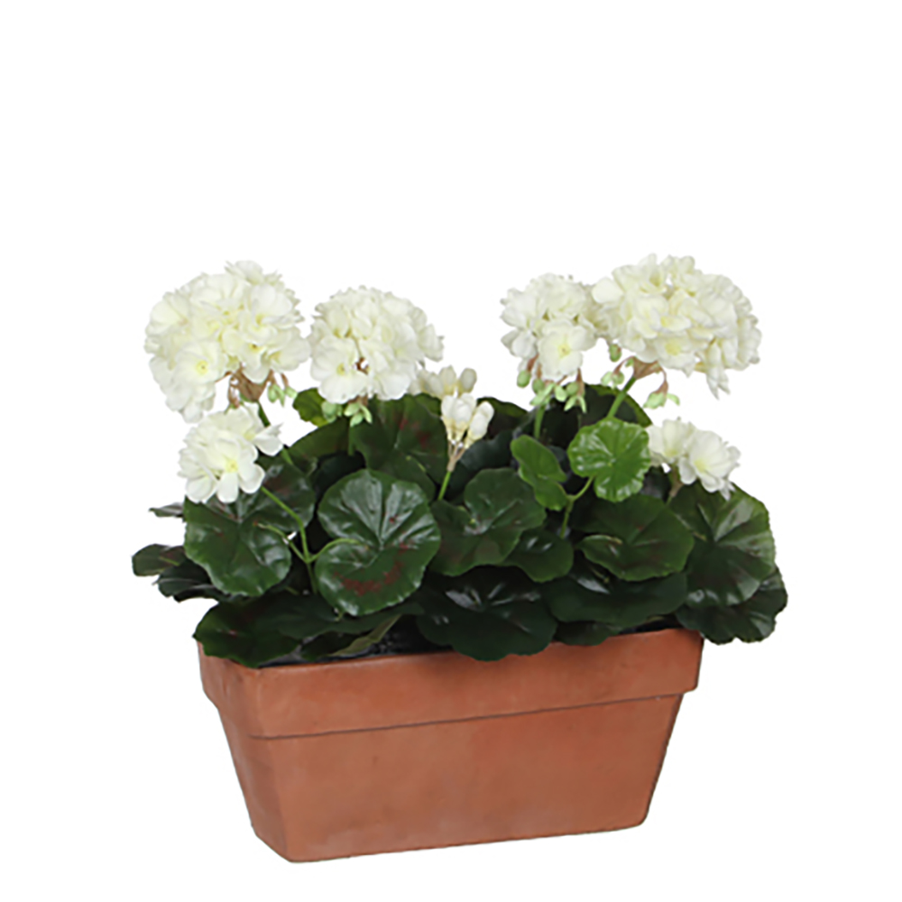 Joom Marketlink Europe Weiß Mica-Decorations Decorative Plant Ceramic Geranium 29X13x40cm White - Bild 3
