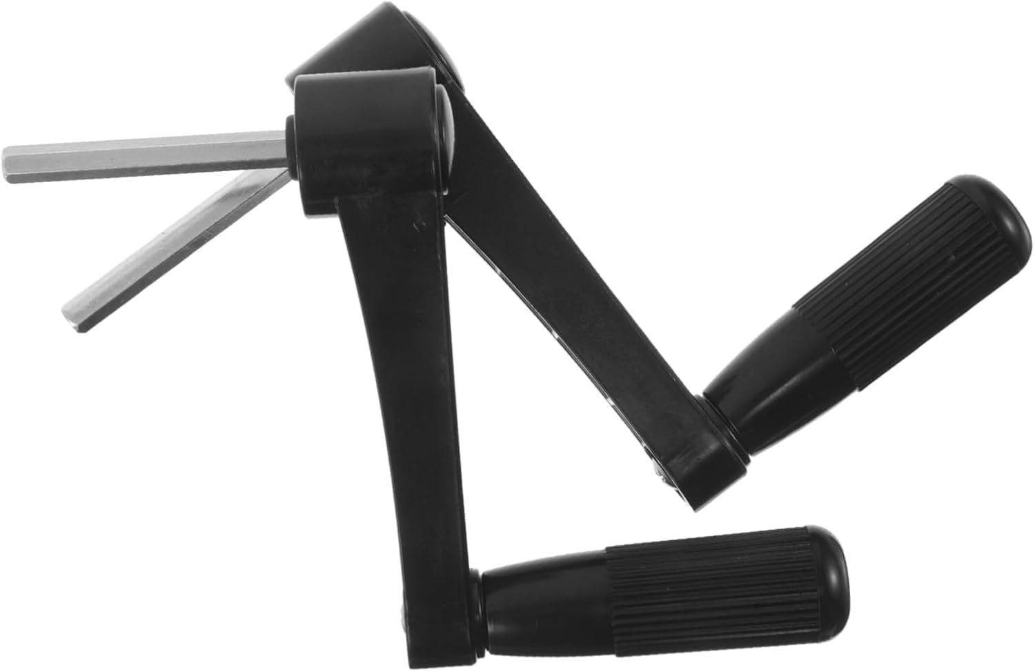 Manivelle de levage pour table et établi, plastique et fer, noir, lot de 2