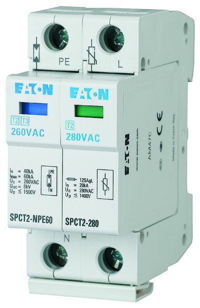 Eaton 167619 SPCT2-280-1+NPE Überspannungsschutz-Ableiter Überspannungsschutz für: Verteilerschrank 20 kA 1St.