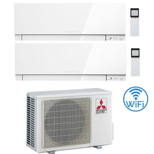 Climatizzatore Condizionatore Mitsubishi Kirigamine Zen Wifi Bianco Dual Split Inverter 12000 + 12000 Btu Con U.e. Mxz-3f68vf4 Classe A++/a+ Novitá