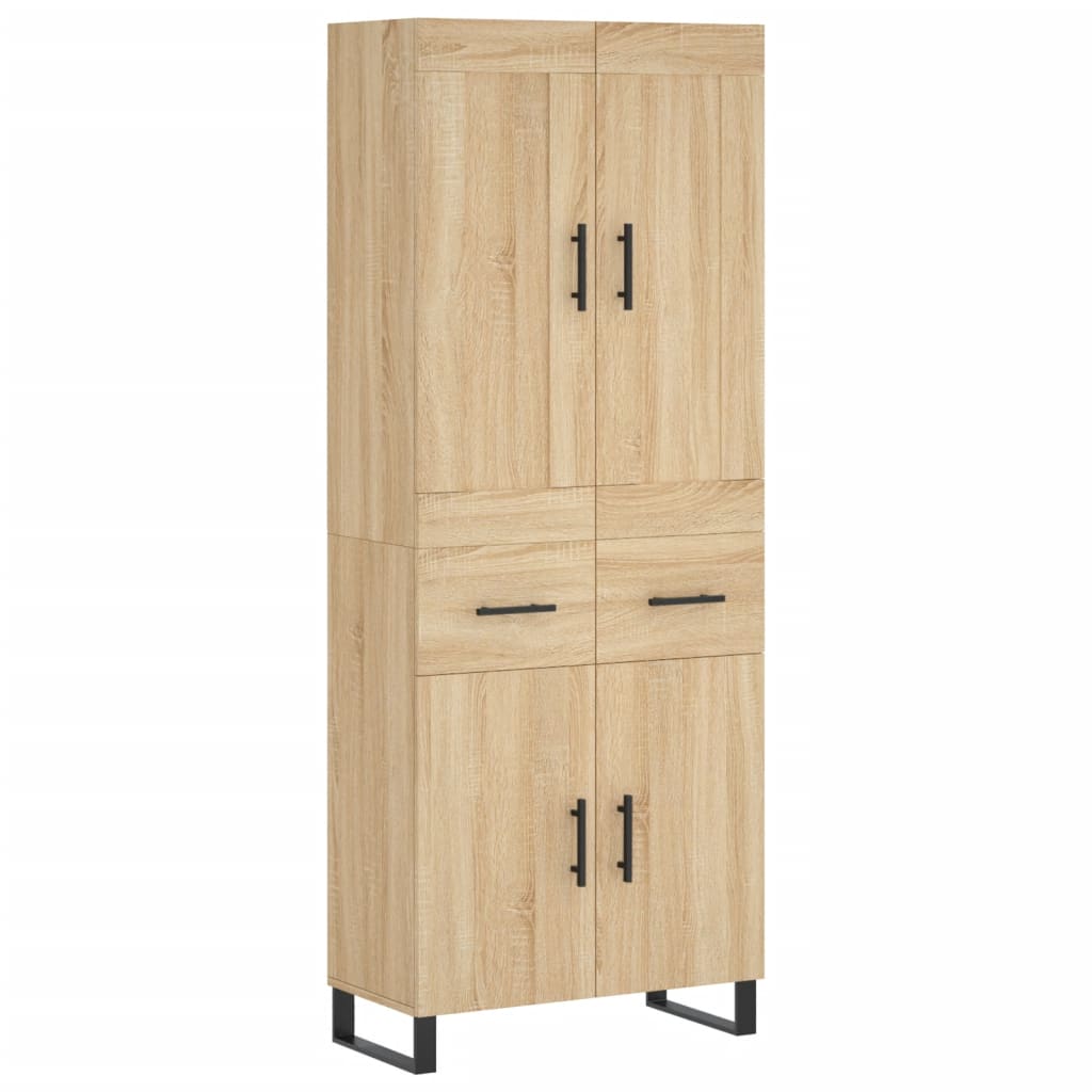 Highboard Sonoma Oak 69.5x34x180 Cm Engineered Wood Vidaxl