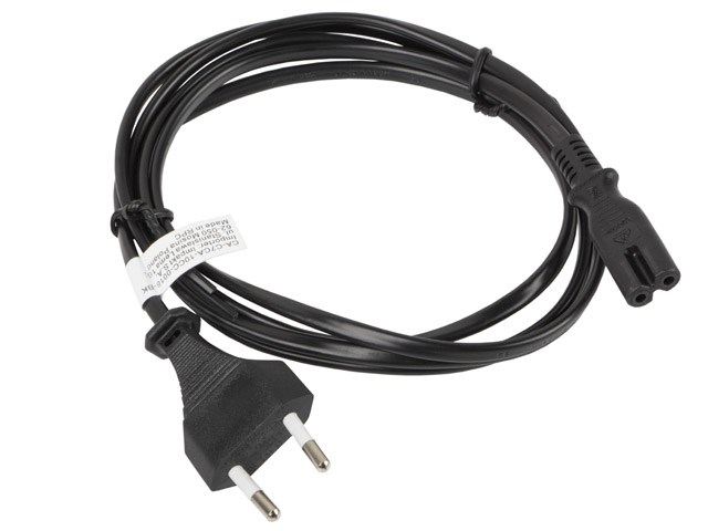 Lanberg Schwarz Cee 7/16 - Iec 320 C7 Euro (Funkgerät) Netzkabel 1,8 M