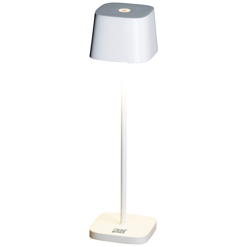 Konstsmide Capri-Mini USB-Tischleuchte weiß, 2700/3000K, dimmbar, eckig - Bild 9