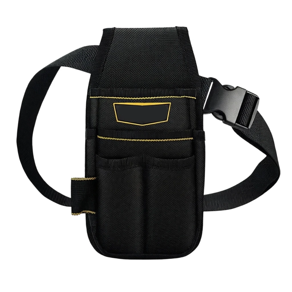 Ceinture porte-outils électricien en tissu Oxford, poches tournevis et pinces, noir