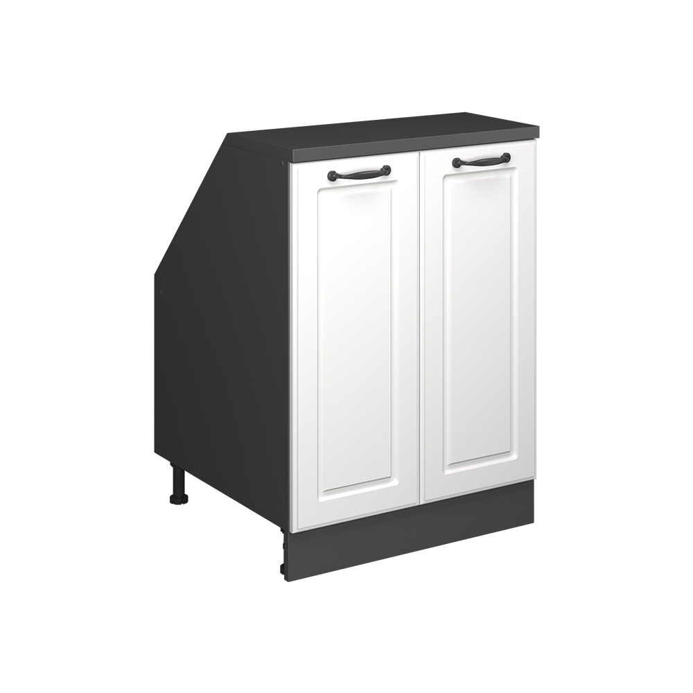 Dachschrägenschrank Rion, Weiß Landhaus, 60 X 81.6 Cm Mit 2 Türen, Schrankkorpus 60 Cm Tiefe, Vicco
