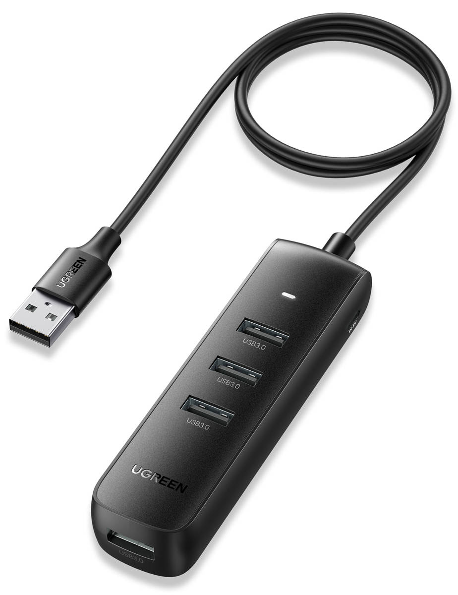 Ugreen Schwarz Usb-Hub Cm416, 4 X Usb-A 3.0, 1M, - Bild 3