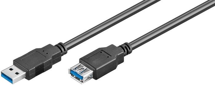 Microconnect Schwarz - Kabel Usb 3.0 M-H Extender 5M