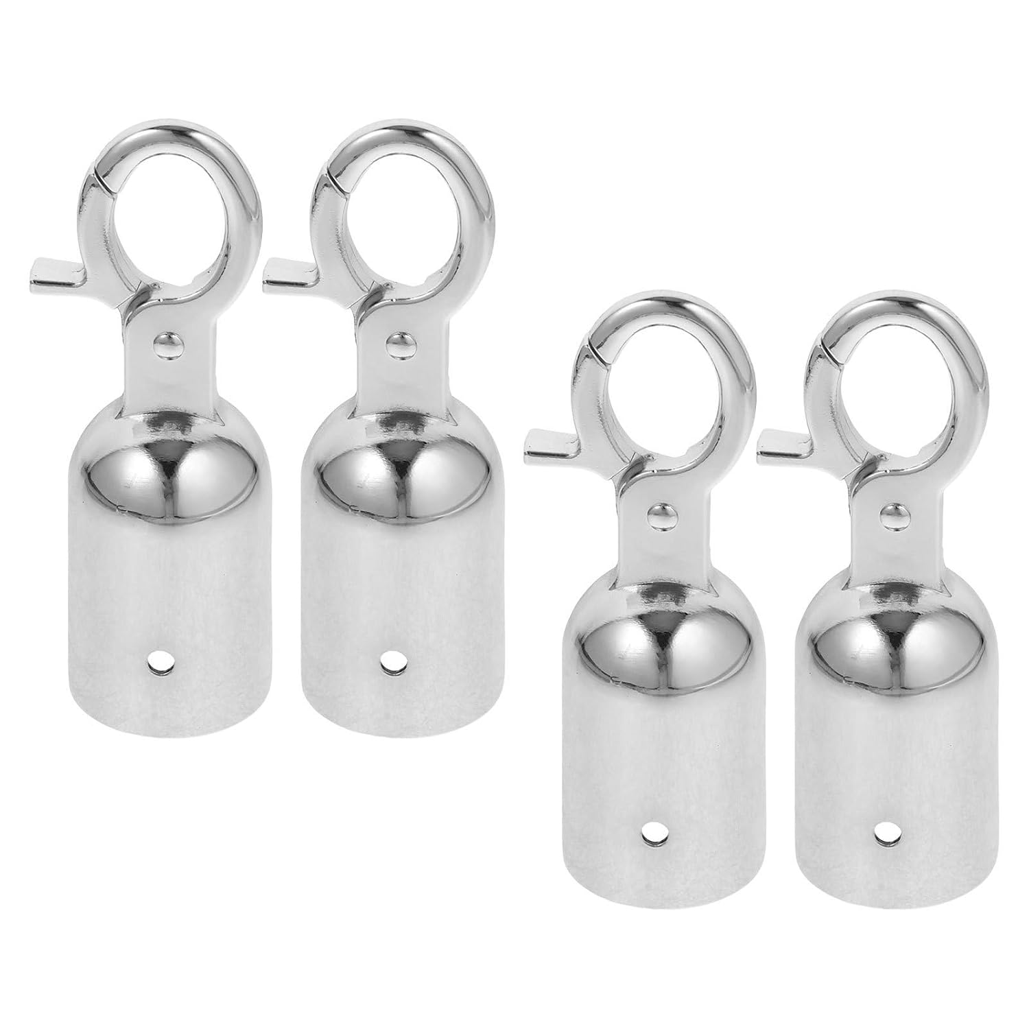 Embout de câble en acier inoxydable avec mousqueton, crochet de corde pour garde-corps, lot de 4