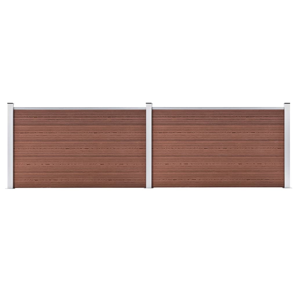 Vidaxl Garden Fence Wpc 353x106 Cm Brown