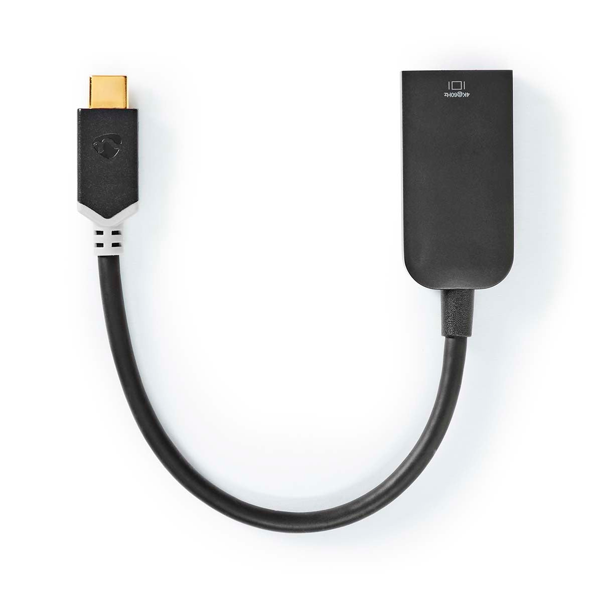 Nedis USB-Adapter USB 3.2 Gen 1 USB-CT Stecker HDMIT Buchse 0.20 m rund Vergoldet PVC Anthrazit Verp (HDMI), Video Adapter, Schwarz - Bild 4