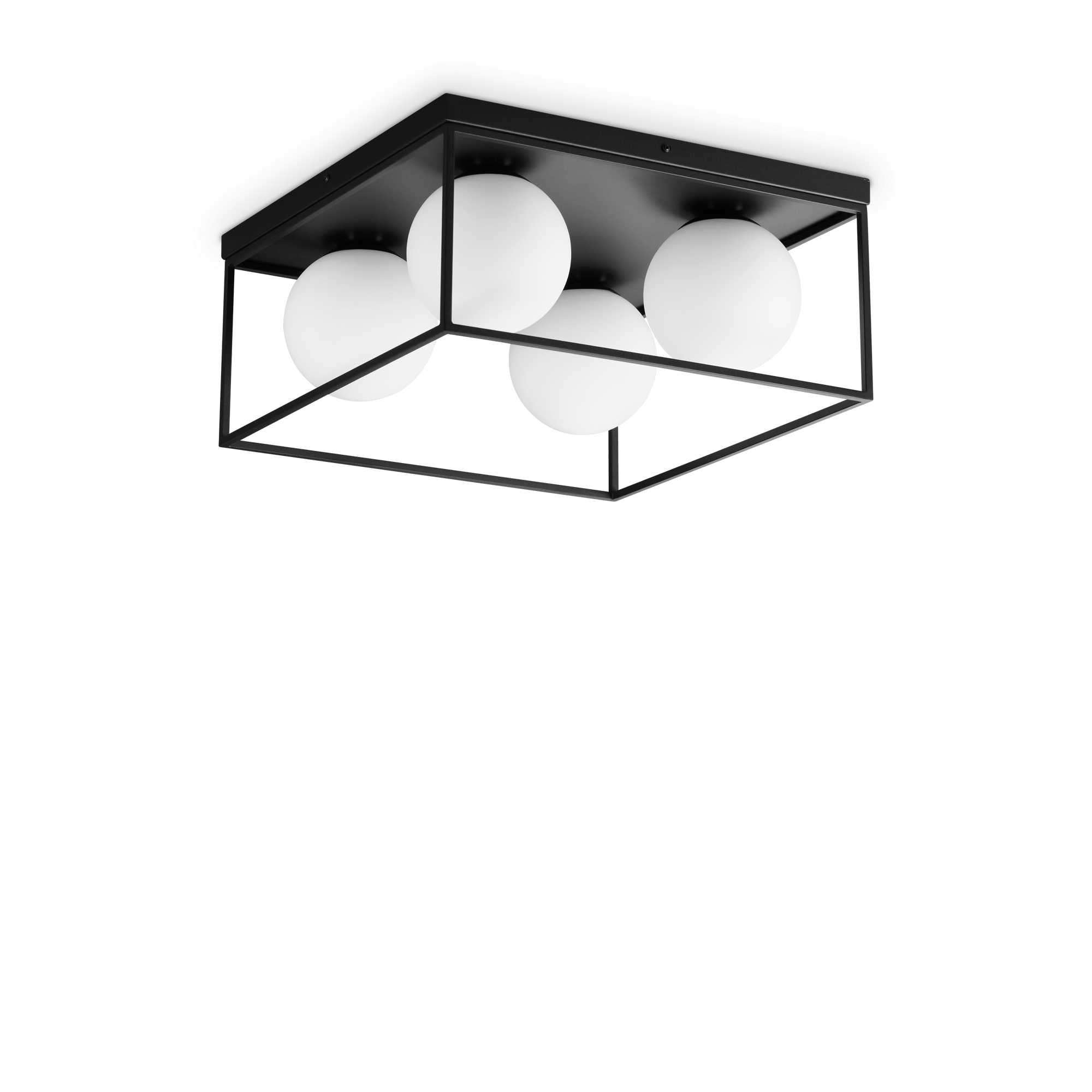 Ideal Lux Schwarz - Lingotto Pl4, Deckenleuchte