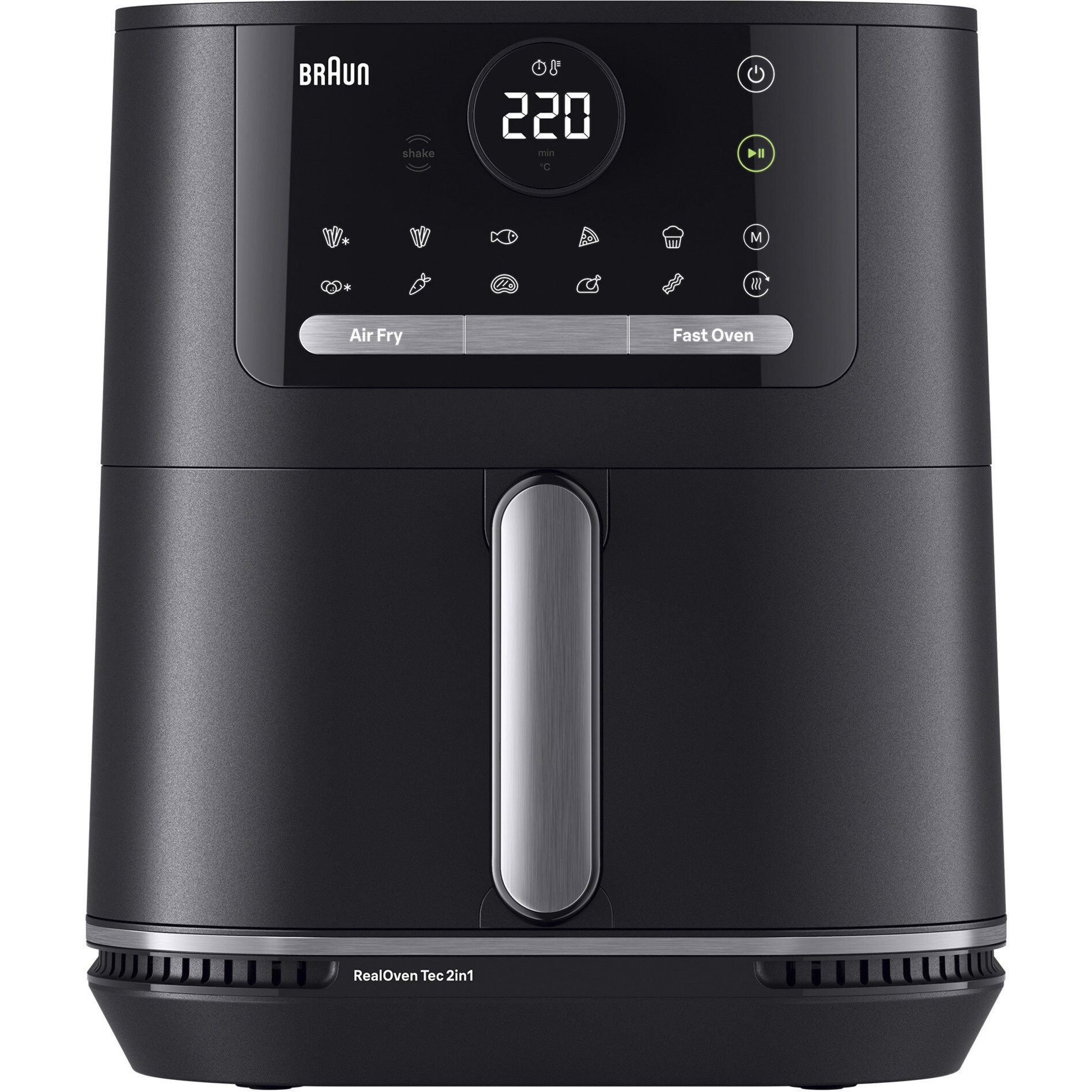 Braun HF5054IBK Einzelbild 6 l Eigenständig 2000 W Heißluftfritteuse Schwarz