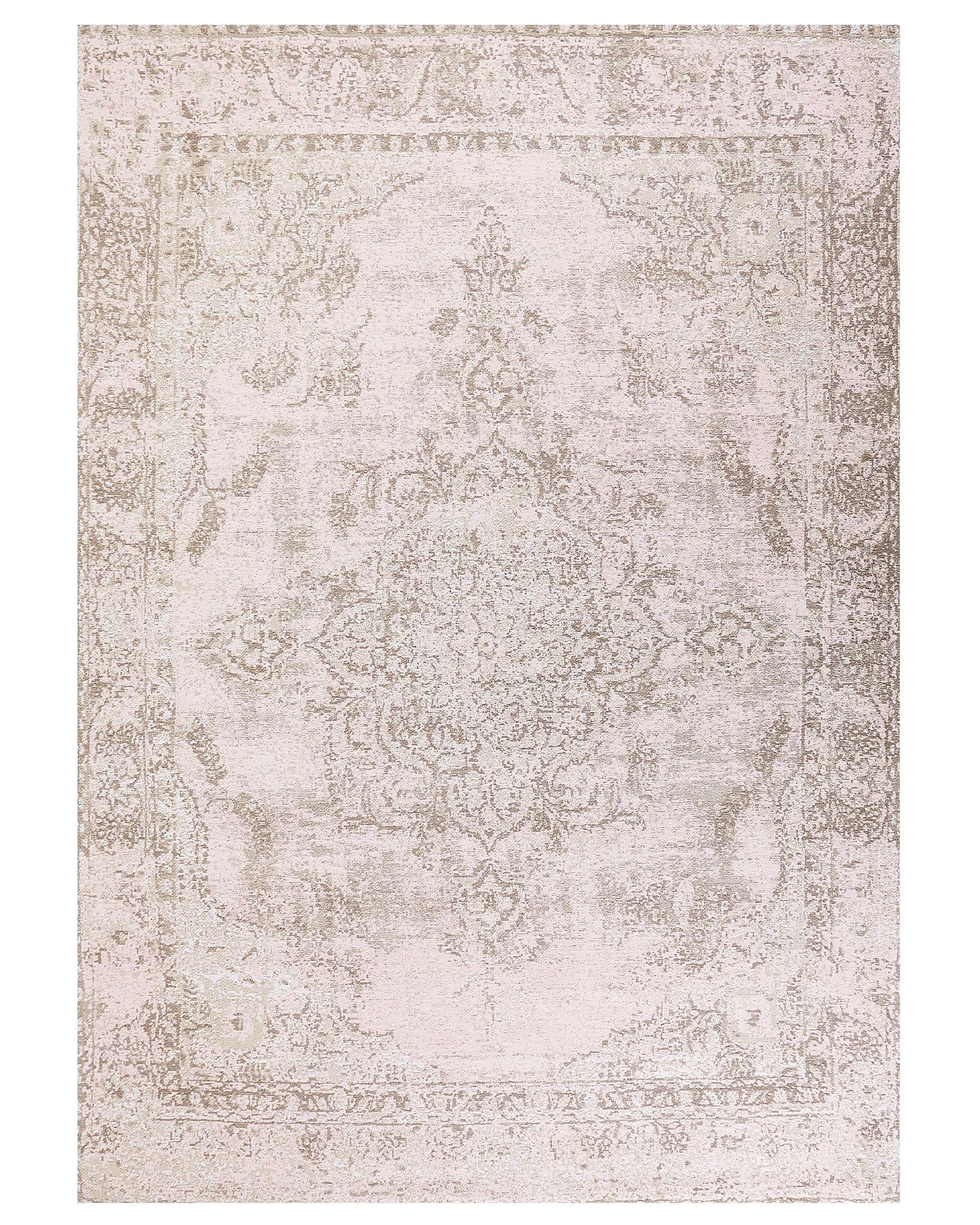 Beliani Rug Matarim Pink 200 X 300 Cm Cotton