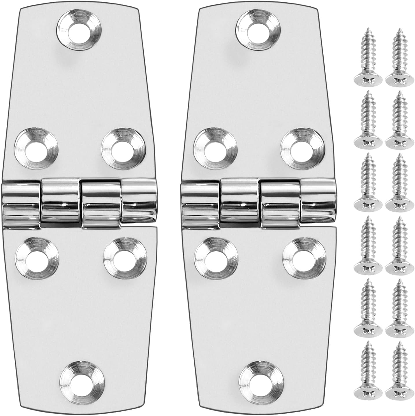 Aiailikill Türscharniere, Edelstahl Suss316, 38 X 102 Mm, Leichtgängige Lager, Für Yachten, Wohnmobile, Schiffe