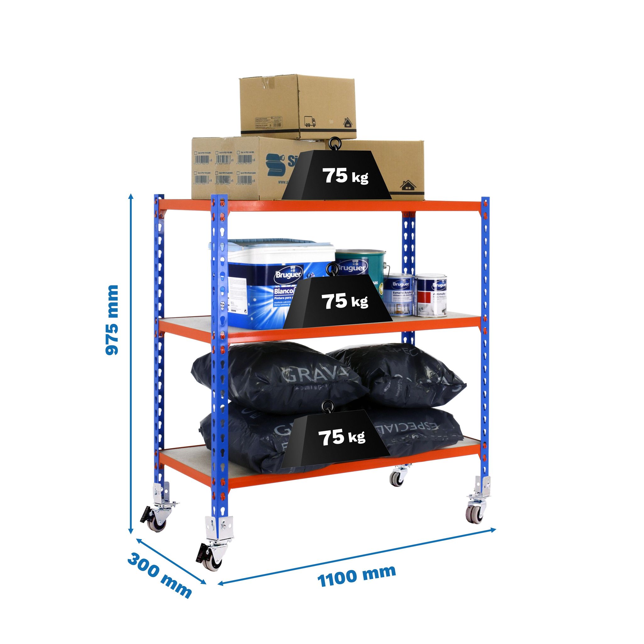 Simonrack Scaffale Mobile In Metallo 952x1110x310 Mm SIMONRACK